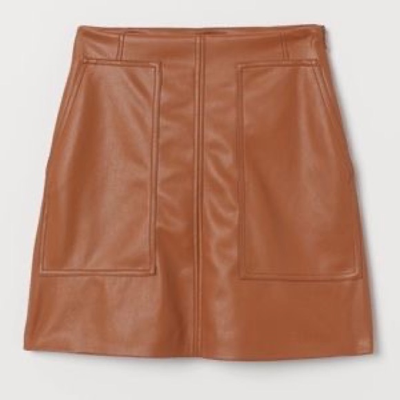 H&M Dresses & Skirts - High Waisted Faux Leather Skirt